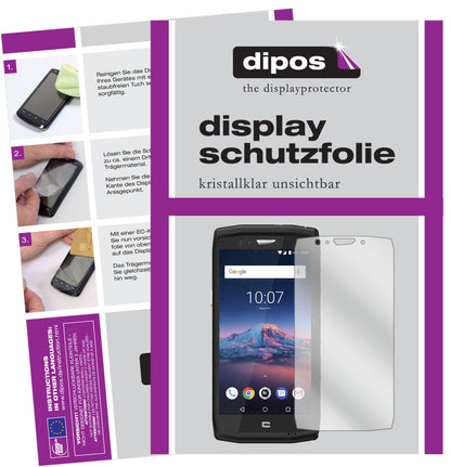 Klare Displayschutzfolie von dipos passend für Crosscall Trekker X4, präziser Zuschnitt und blasenfrei montiert