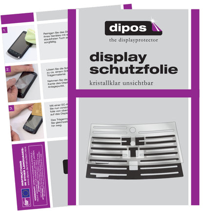 Klare Displayschutzfolie von dipos passend für Philips EP4051/00 Tropfblech, präziser Zuschnitt und blasenfrei montiert