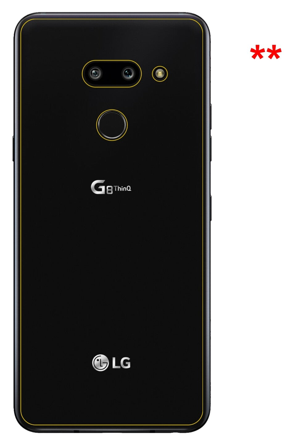 Dünne und klare Folie passend zugeschnitten für LG G8 ThinQ Rückseite