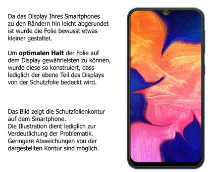 2x 9H Schutzfolie matt für Samsung Galaxy A10 Panzerfolie