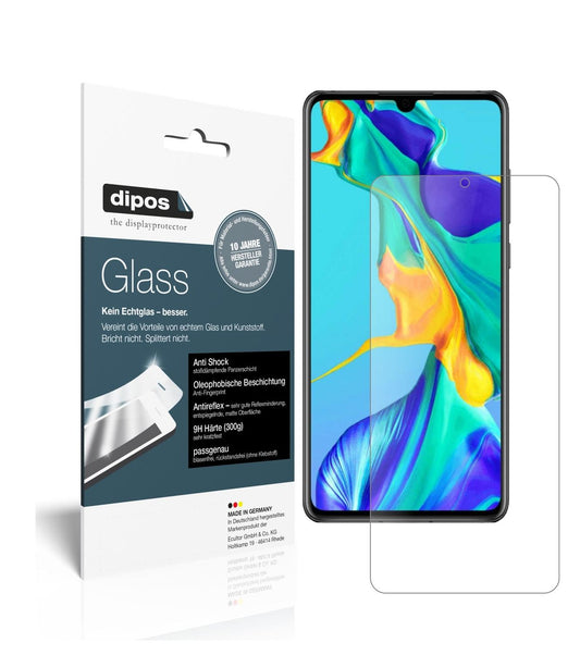 Matte Displayschutzfolie von dipos passend für Huawei P30, 9H kratzfest und blasenfrei montiert