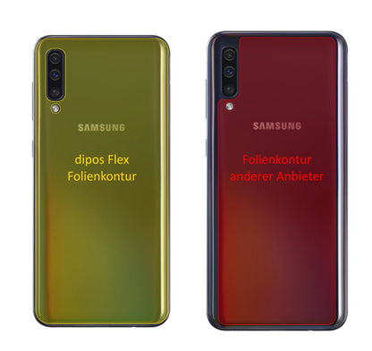 3x 3D Full Cover Schutzfolie für Samsung Galaxy A40 Rückseite