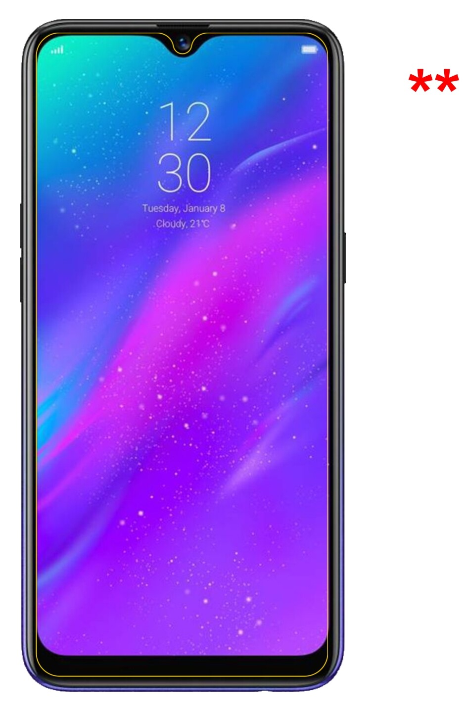 Dünne und klare Folie passend zugeschnitten für Oppo Realme 3