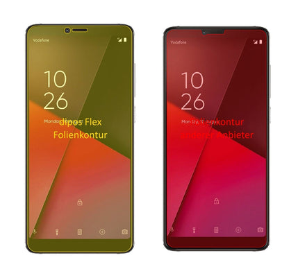 3x 3D Full Cover Schutzfolie für Vodafone Smart X9