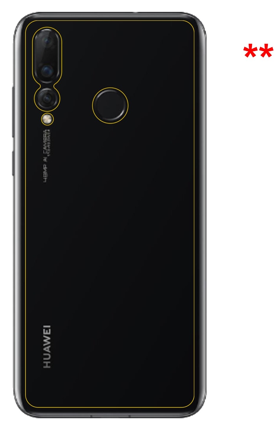 dipos Displayschutz für Huawei Nova 4 Rückseite, mattierte Oberfläche, robuste Festigkeit und perfekte Passform
