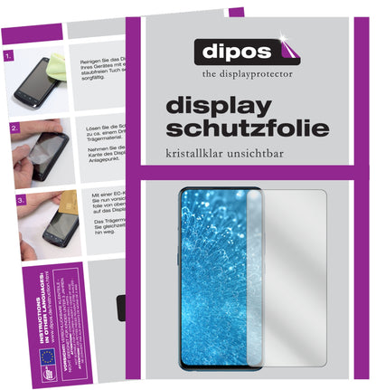 Klare Displayschutzfolie von dipos passend für Vivo S1 Pro, präziser Zuschnitt und blasenfrei montiert