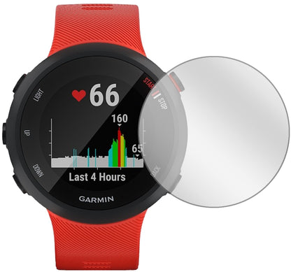 GarminForerunner 45 mit aufgebrachter dipos Displayschutzfolie, glasklare Darstellung ohne Einschränkungen