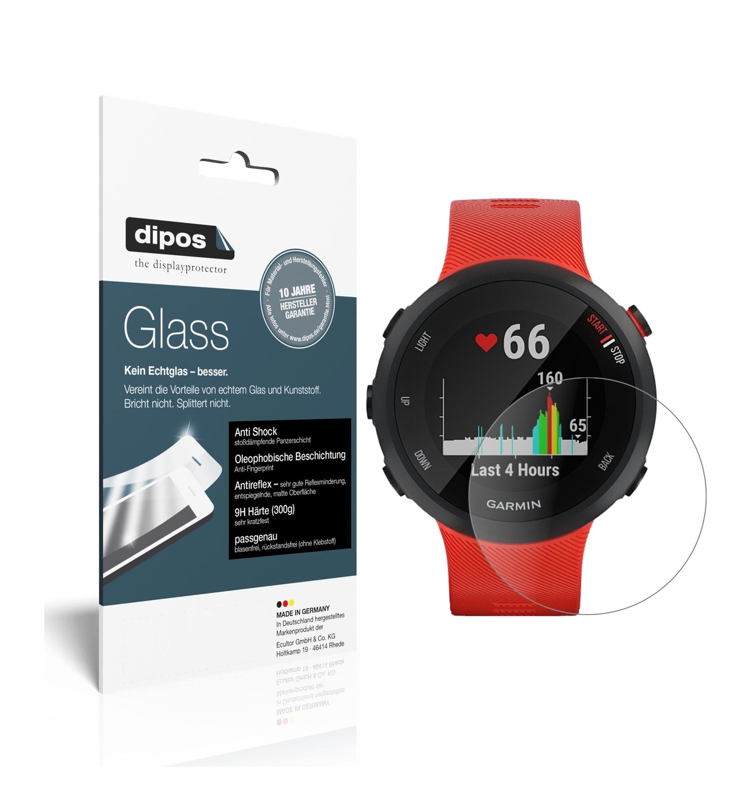 2x 9H Schutzfolie matt für Garmin Forerunner 45 Panzerfolie