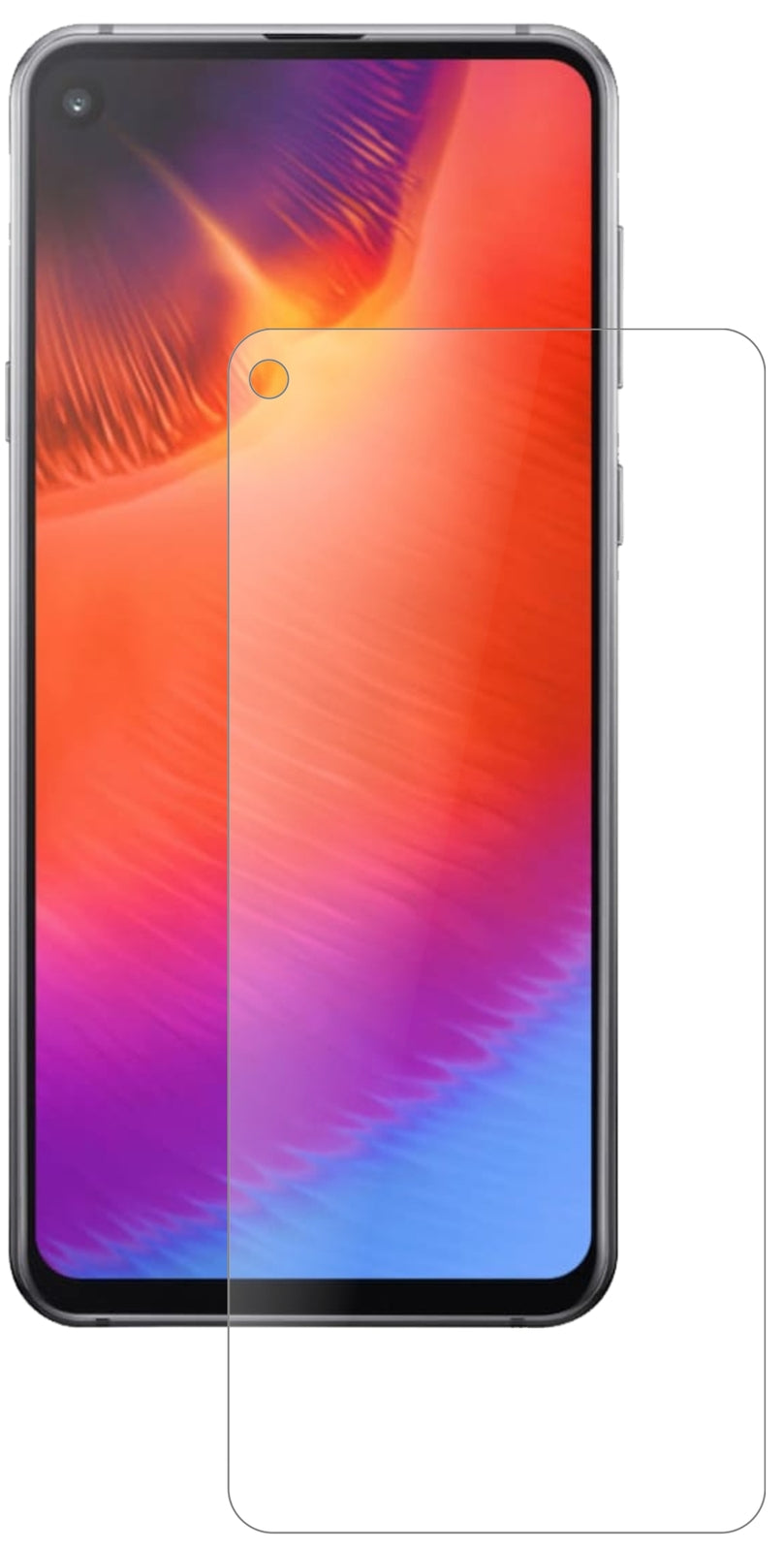 SamsungGalaxy A60 mit aufgebrachter dipos Panzerfolie, die lästige Fingerabdrücke minimiert