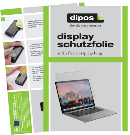 2x Schutzfolie matt für Apple MacBook Pro 13 Zoll (2019) Touchbar Display-Schutzfolie