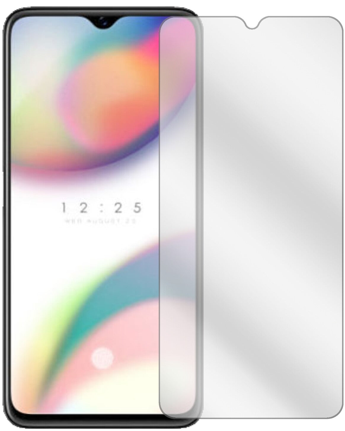 OppoReno Z mit aufgebrachter dipos Displayschutzfolie, glasklare Darstellung ohne Einschränkungen
