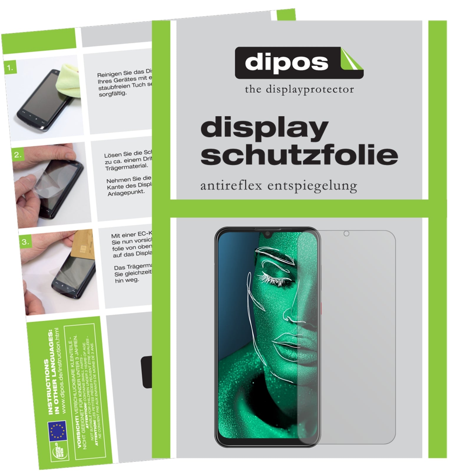 Matte Displayschutzfolie von dipos passend für ZTE Blade V10 Vita, präziser Zuschnitt und blasenfrei montiert