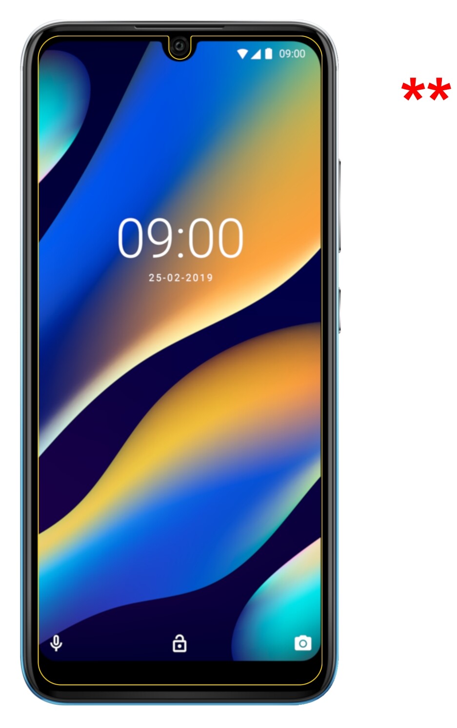 dipos Displayschutz für Wiko View 3 Lite, transparente Oberfläche, perfekte Passform auch für die Rundungen