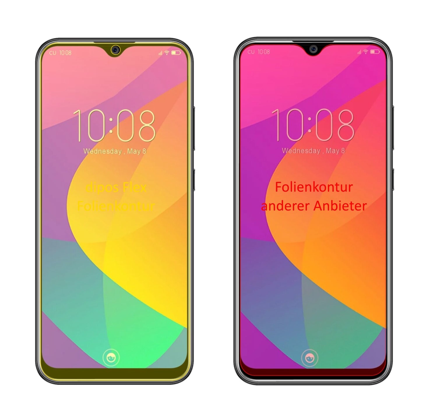 3x 3D Full Cover Schutzfolie für Oukitel Y4800