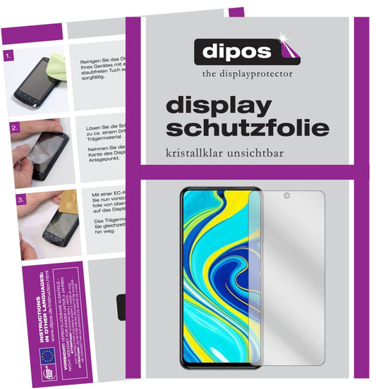 2x Schutzfolie klar für Xiaomi Redmi Note 9 Pro Display-Schutzfolie