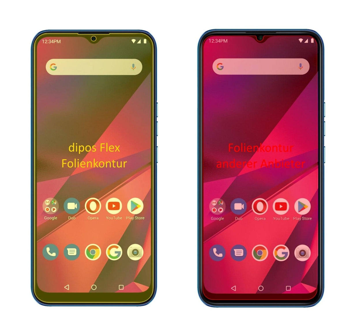 3x 3D Full Cover Schutzfolie für BLU G90