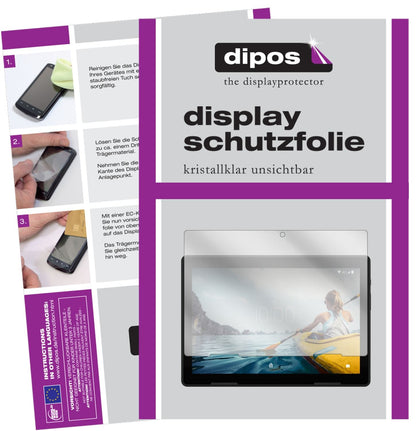 Klare Displayschutzfolie von dipos passend für Medion Lifetab E10714, präziser Zuschnitt und blasenfrei montiert