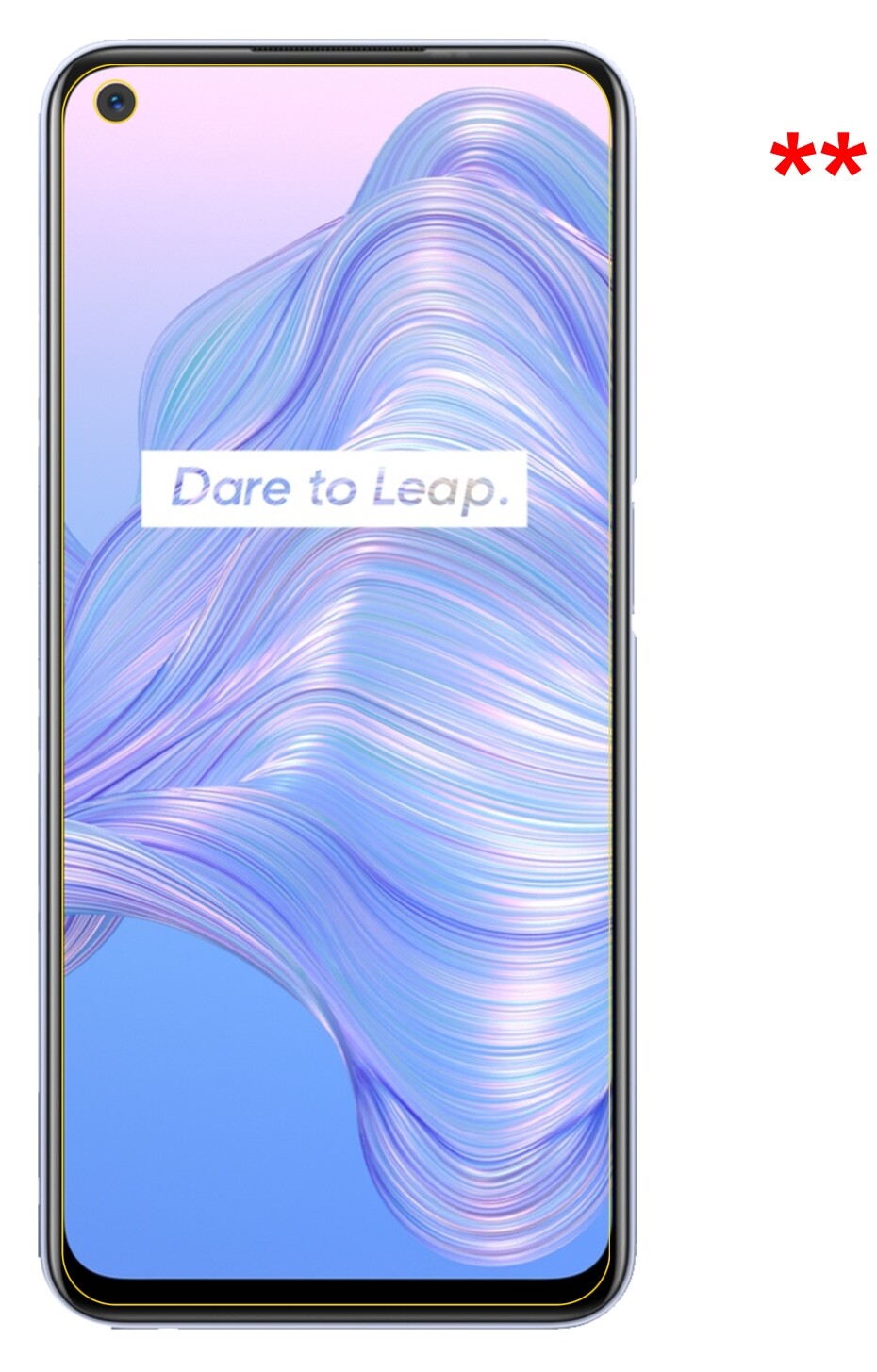 Dünne und klare Folie passend zugeschnitten für Oppo Realme V5 5G