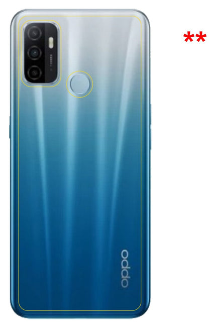 Dünne und klare Folie passend zugeschnitten für Oppo A53 (2020) Rückseite