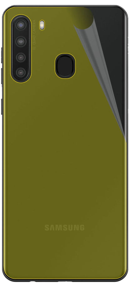3x 3D Full Cover Schutzfolie für Samsung Galaxy A21 Rückseite
