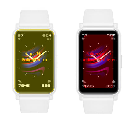 3x 3D Full Cover Schutzfolie für Honor Watch ES