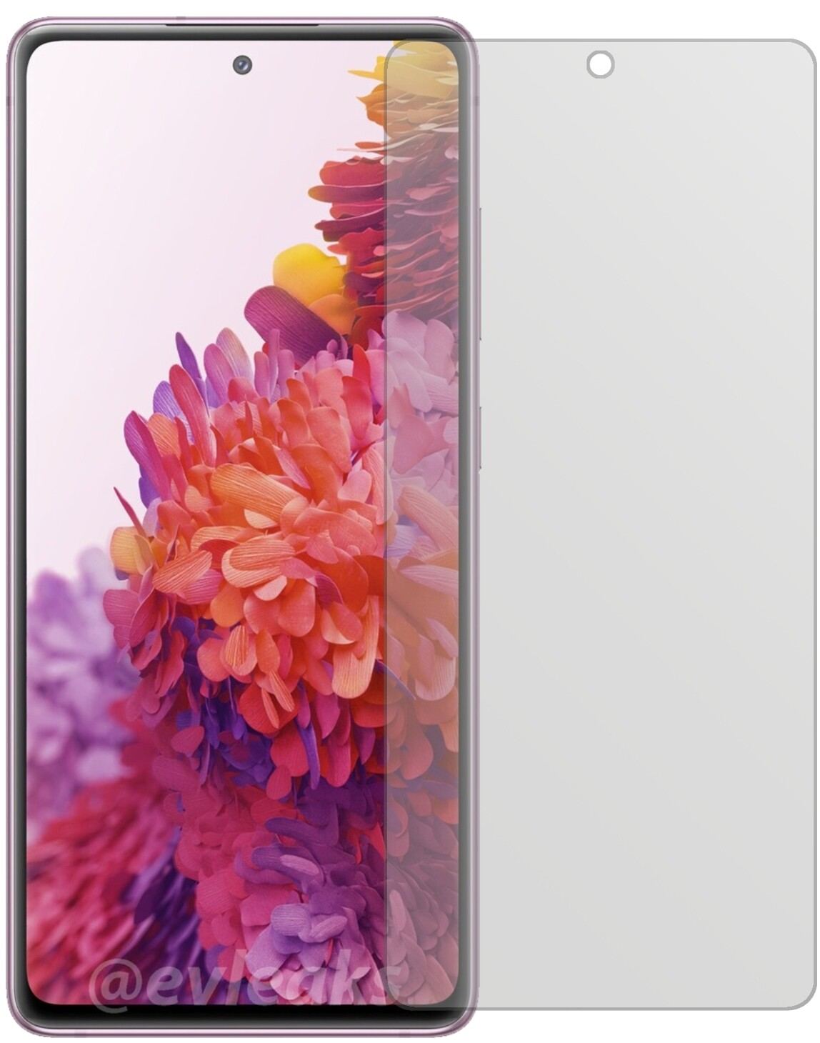 SamsungGalaxy S20 FE mit aufgebrachter dipos Displayschutzfolie, die lästige Fingerabdrücke minimiert