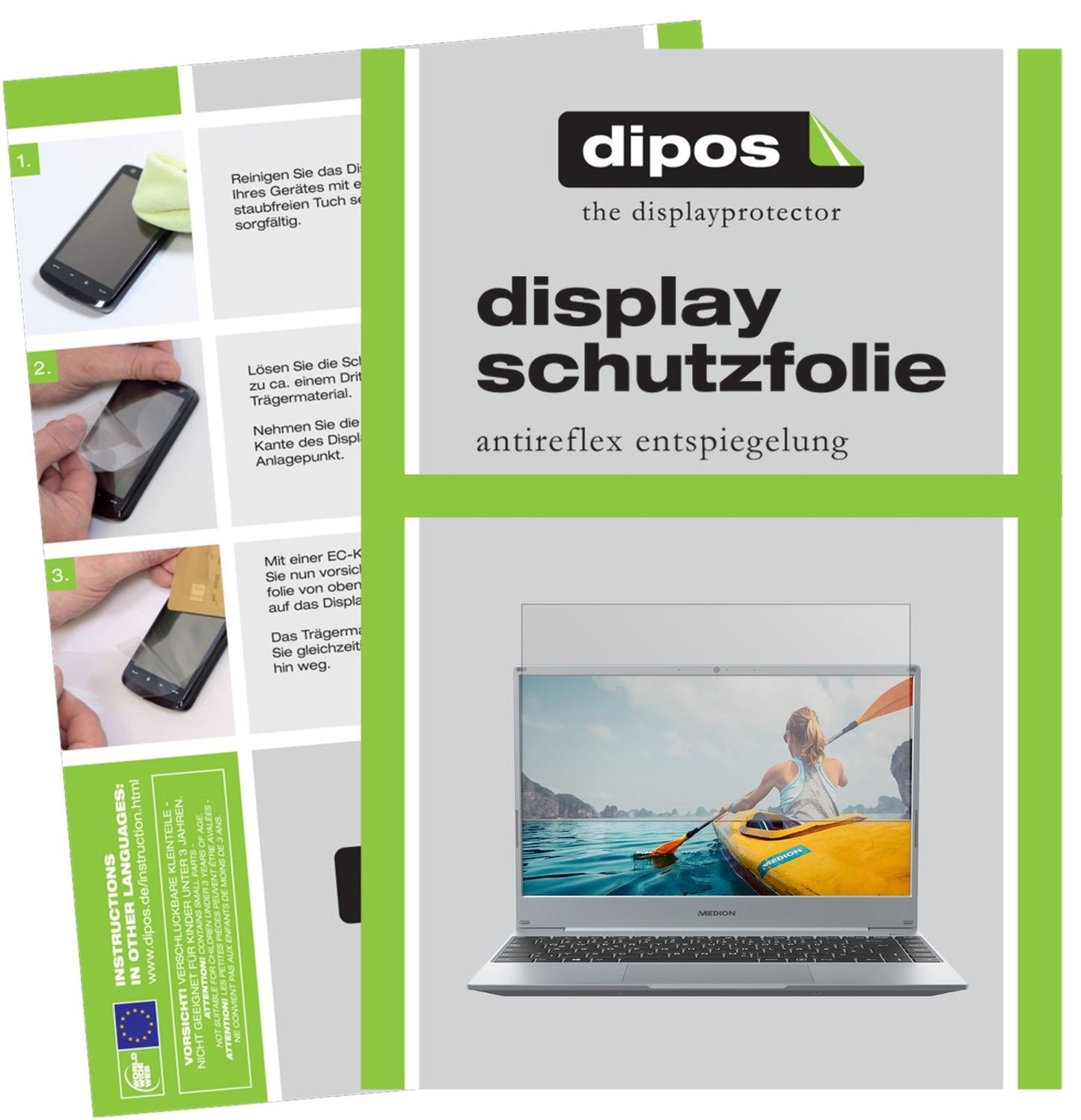 2x Schutzfolie matt für Medion Akoya E15302 Display-Schutzfolie