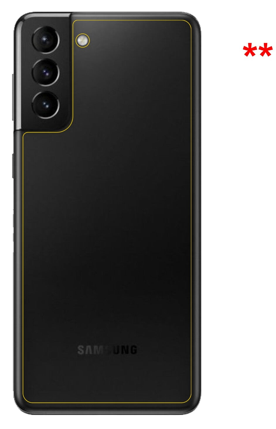 dipos Displayschutz für Samsung Galaxy S21 Plus Rückseite, mattierte Oberfläche, robuste Festigkeit und perfekte Passform
