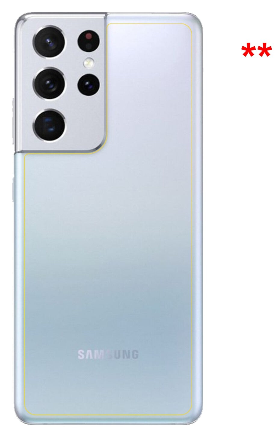 2x Schutzfolie matt für Samsung Galaxy S21 Ultra Rückseite Display-Schutzfolie