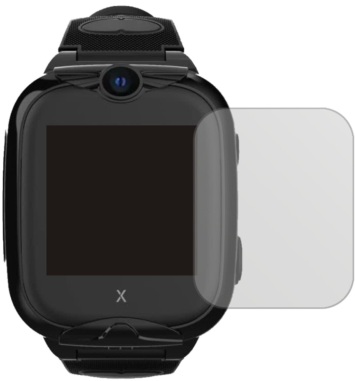 XploraXGO 2 mit aufgebrachter dipos Displayschutzfolie, die lästige Fingerabdrücke minimiert