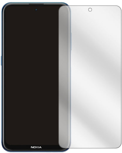 NokiaX10 5G mit aufgebrachter dipos Displayschutzfolie, glasklare Darstellung ohne Einschränkungen