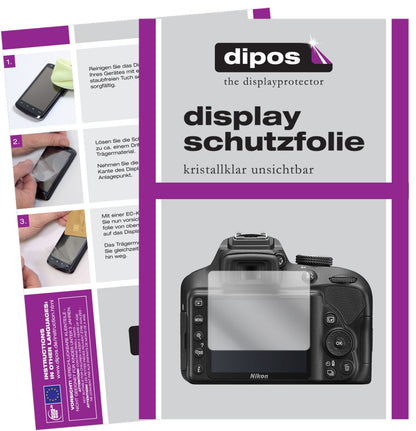 6x Schutzfolie klar für Nikon 3400 Display-Schutzfolie