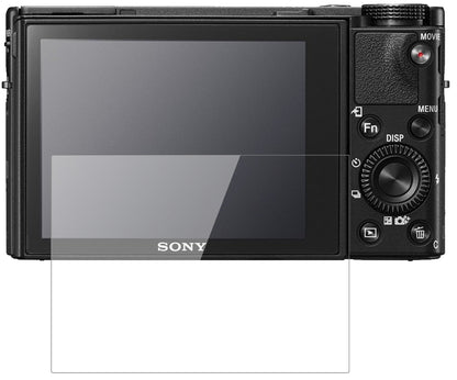SonyCyber-Shot DSC-RX 1R mit aufgebrachter dipos Flex Schutzfolie, glasklare Darstellung ohne Einschränkungen