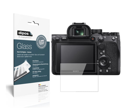 Klare Displayschutzfolie von dipos passend für Sony Alpha 7R IVA, 9H kratzfest und blasenfrei montiert