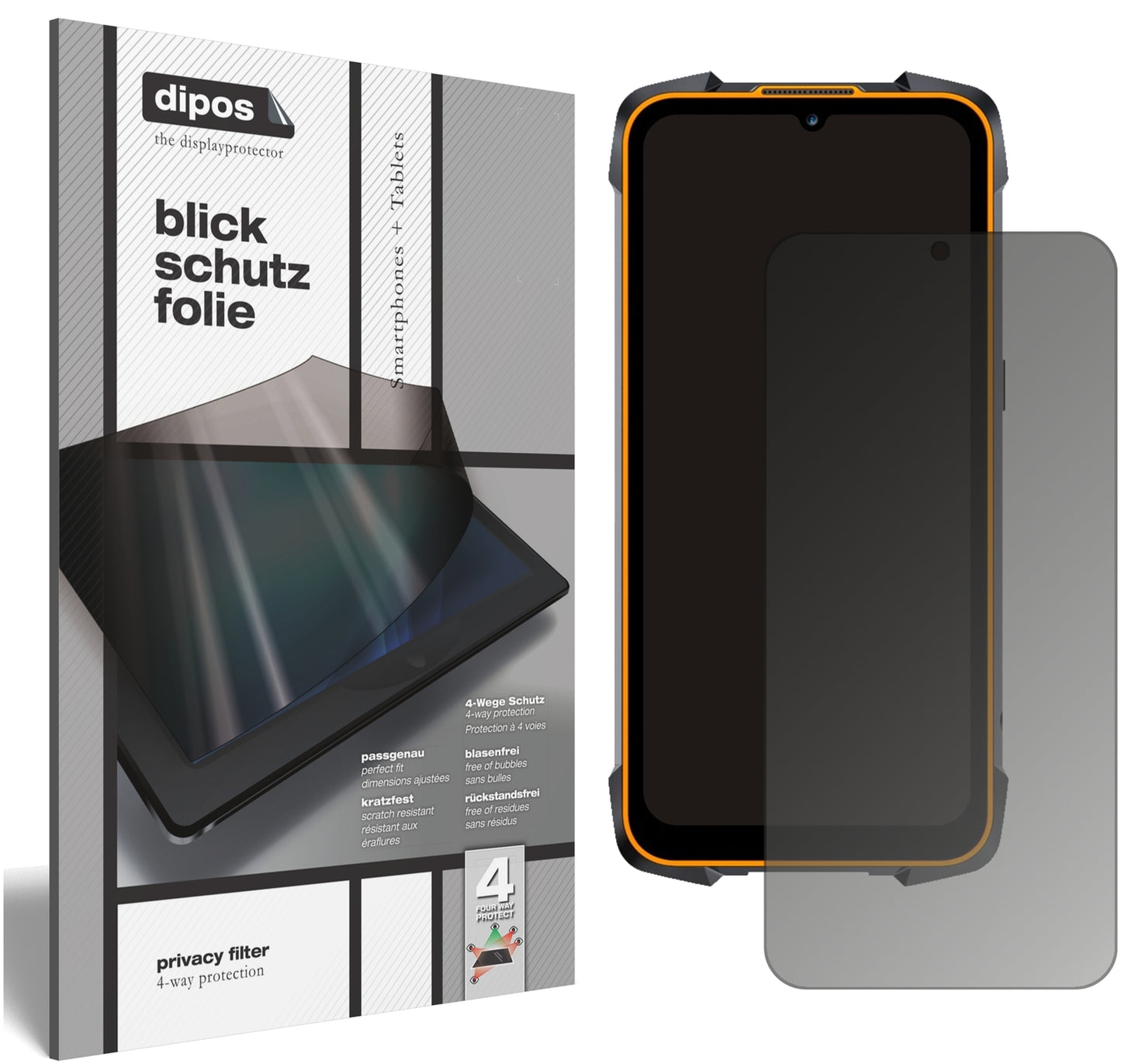 Blickschutzfolie für Cubot KingKong 5 Pro matt Schutzfolie Privacy