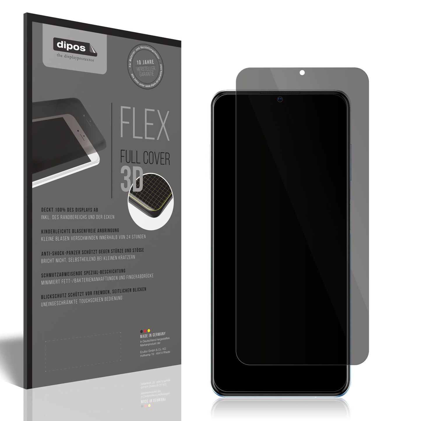 Full Cover Privacy Blickschutzfolie für ZTE A72