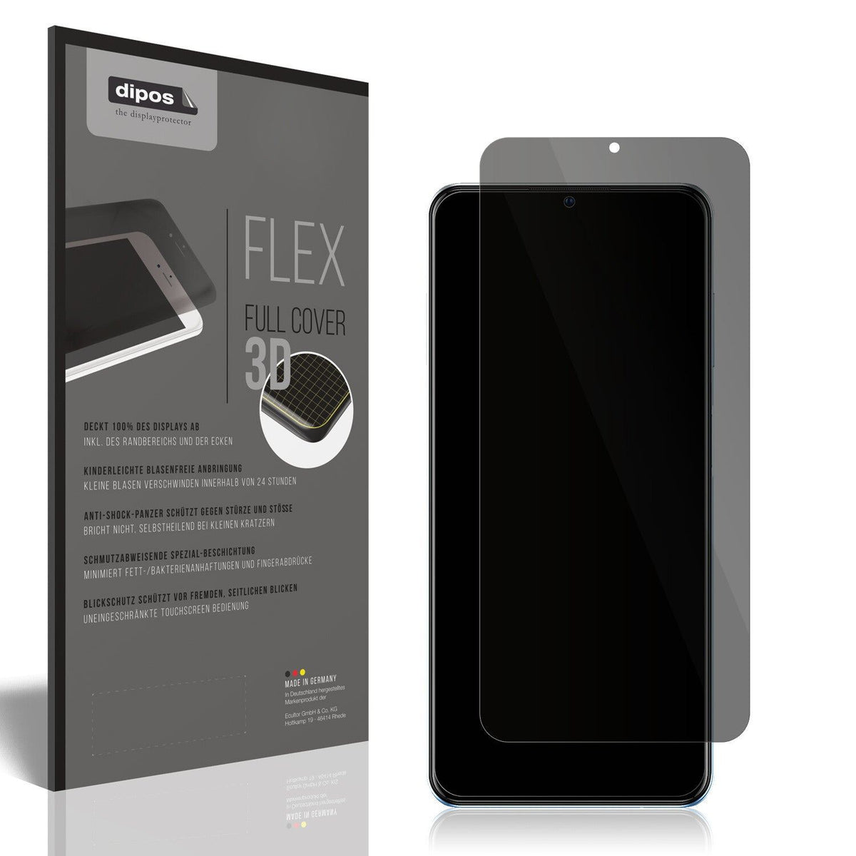 Full Cover Privacy Blickschutzfolie für ZTE A72