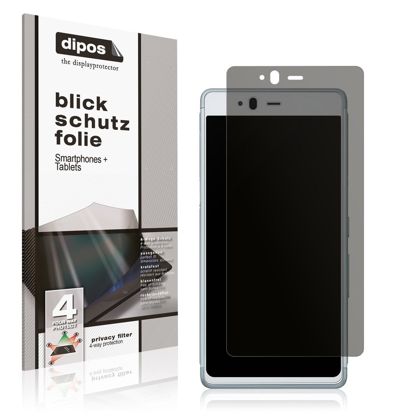 Blickschutzfolie für Fujitsu Arrows SV F-03H matt Schutzfolie Privacy