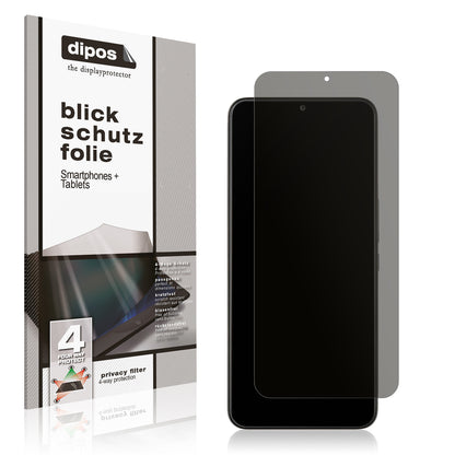 Blickschutzfolie von dipos passend für TCL 40R, präziser Zuschnitt und blasenfrei montiert