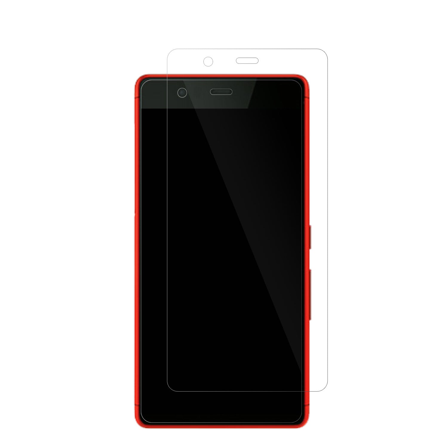 FujitsuArrows Be F-05J mit aufgebrachter dipos Displayschutzfolie, glasklare Darstellung ohne Einschränkungen