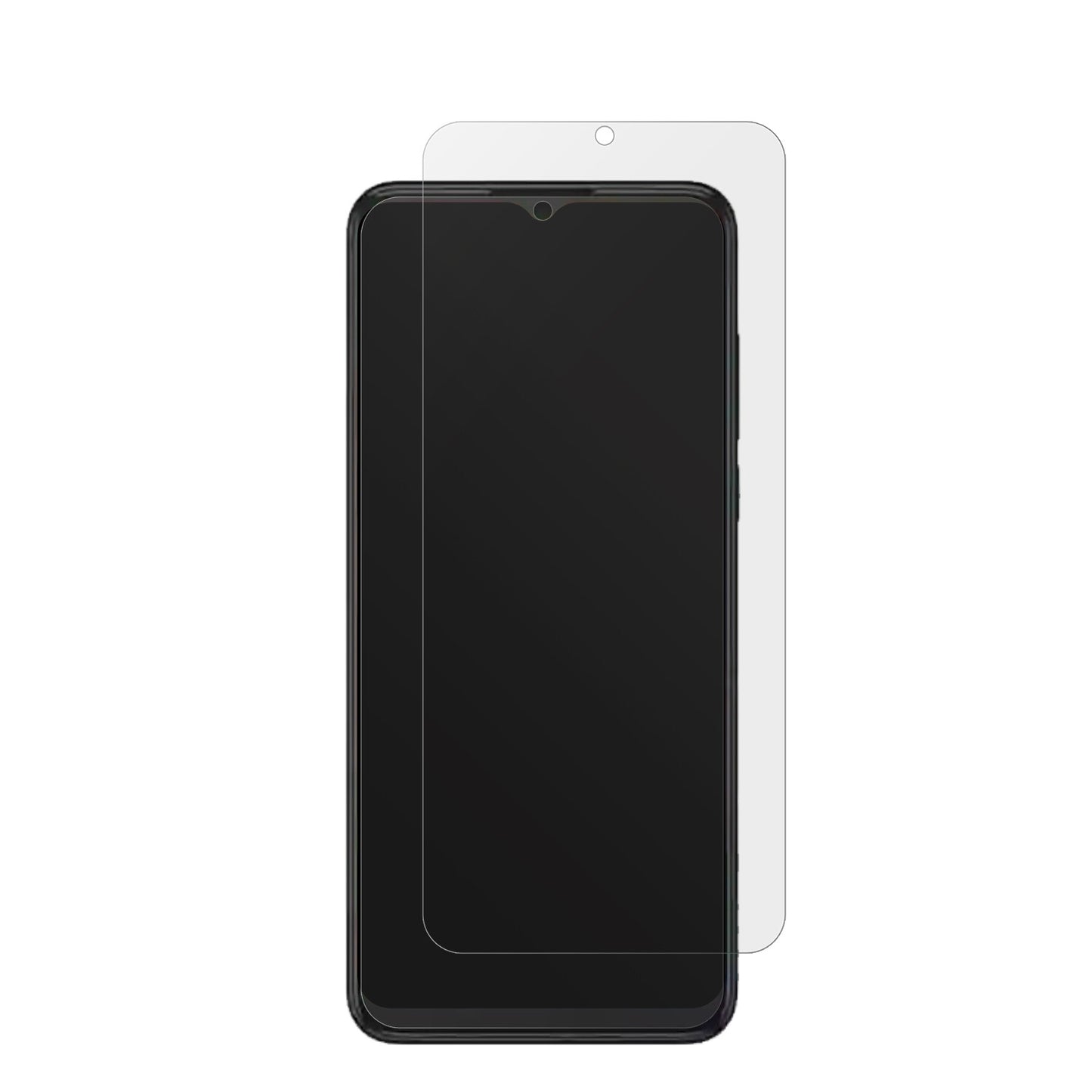 SHARPAquos V6 Plus mit aufgebrachter dipos Displayschutzfolie, die lästige Fingerabdrücke minimiert