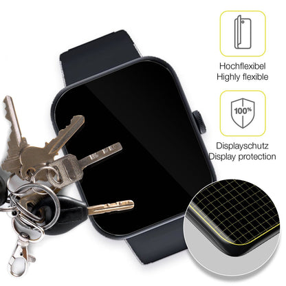 2x 3D Full Cover Schutzfolie für Noise ColorFit Pulse Go Buzz