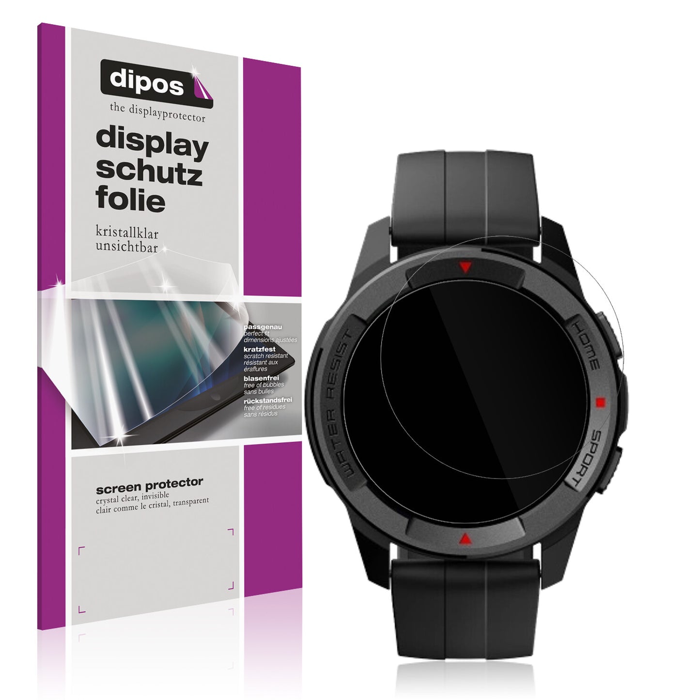 2x Schutzfolie klar für Mibro Watch X1 Display-Schutzfolie