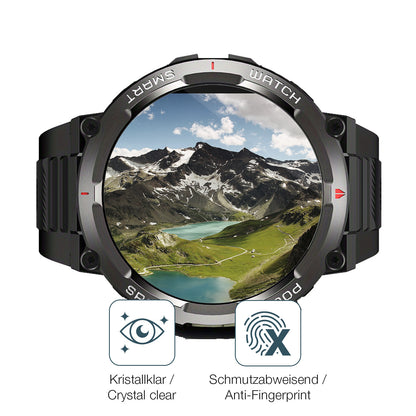 2x 9H Schutzfolie für IOWODO W50 1.39 Zoll Smartwatch Panzerfolie