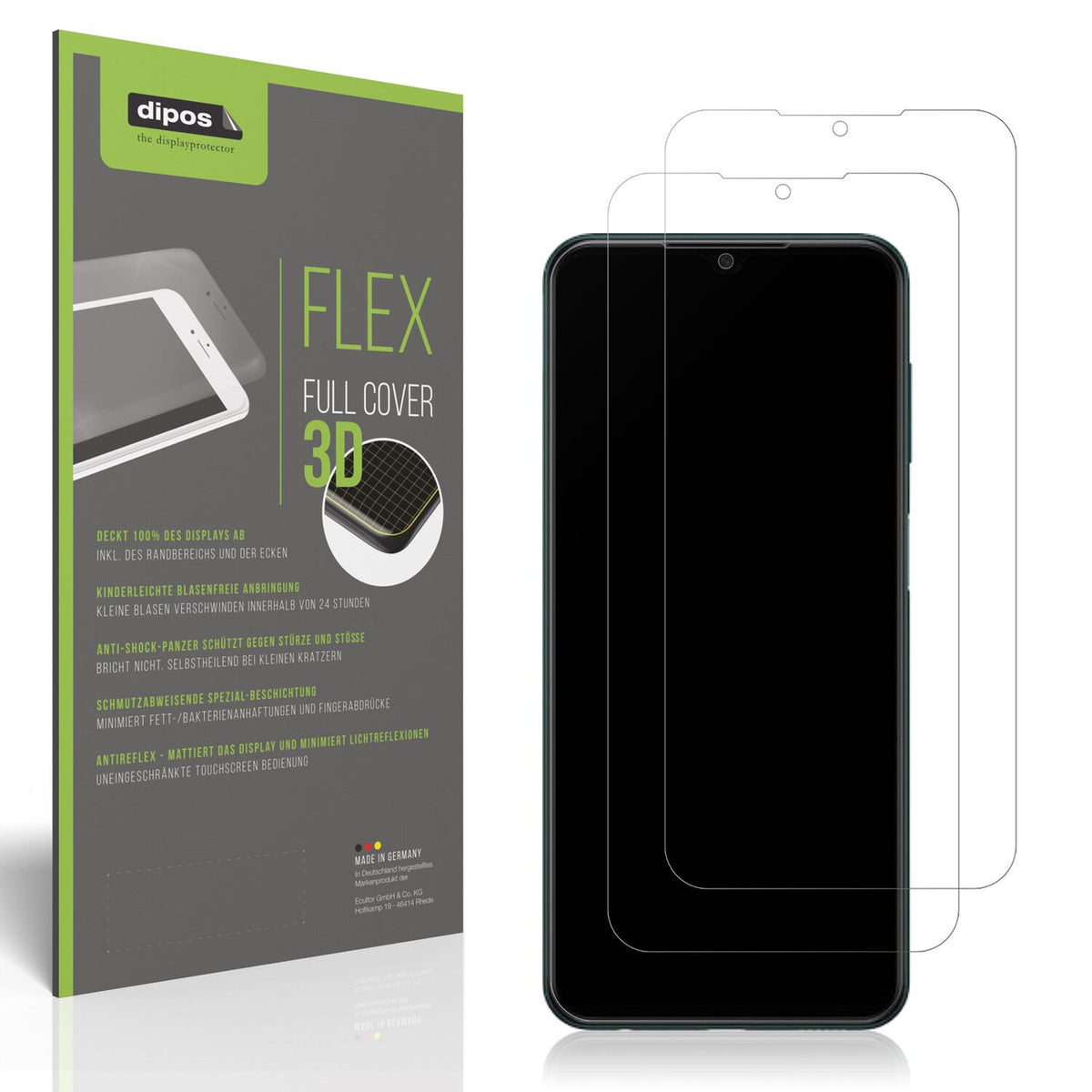 2x Full Cover Schutzfolie matt für Samsung Galaxy M13 5G