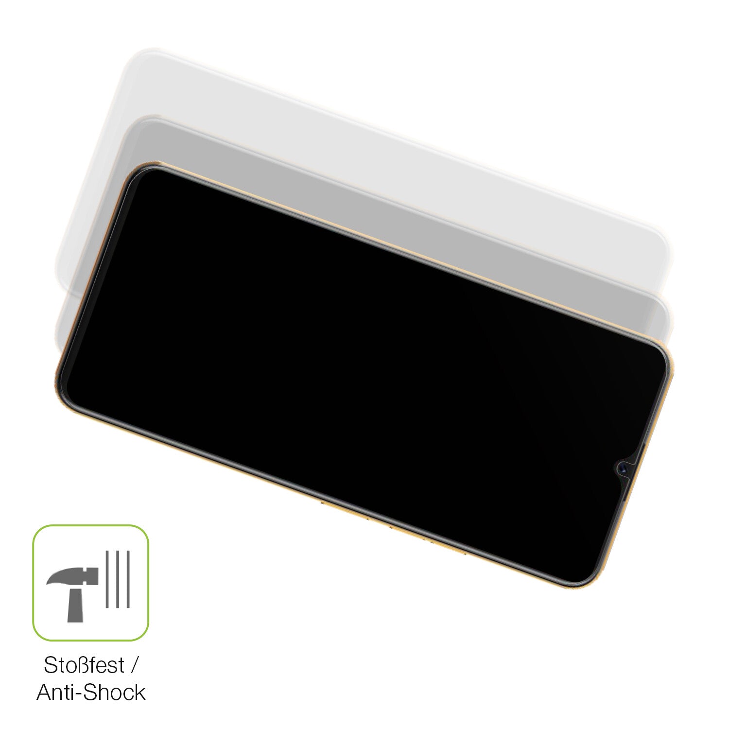 Schutz gegen Kratzer auf dem Coolpad Cool 20 Pro Glas durch Schlüssel, Stöße gegen die Tischkante oder Stürze