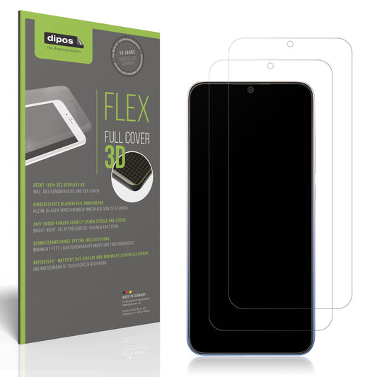 2x Full Cover Schutzfolie matt für Xiaomi Redmi 9 Activ