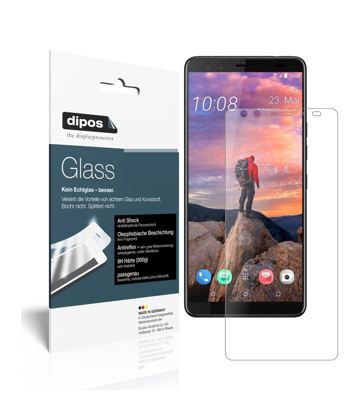 1x 9H Schutzfolie matt für HTC U12 Plus Panzerfolie