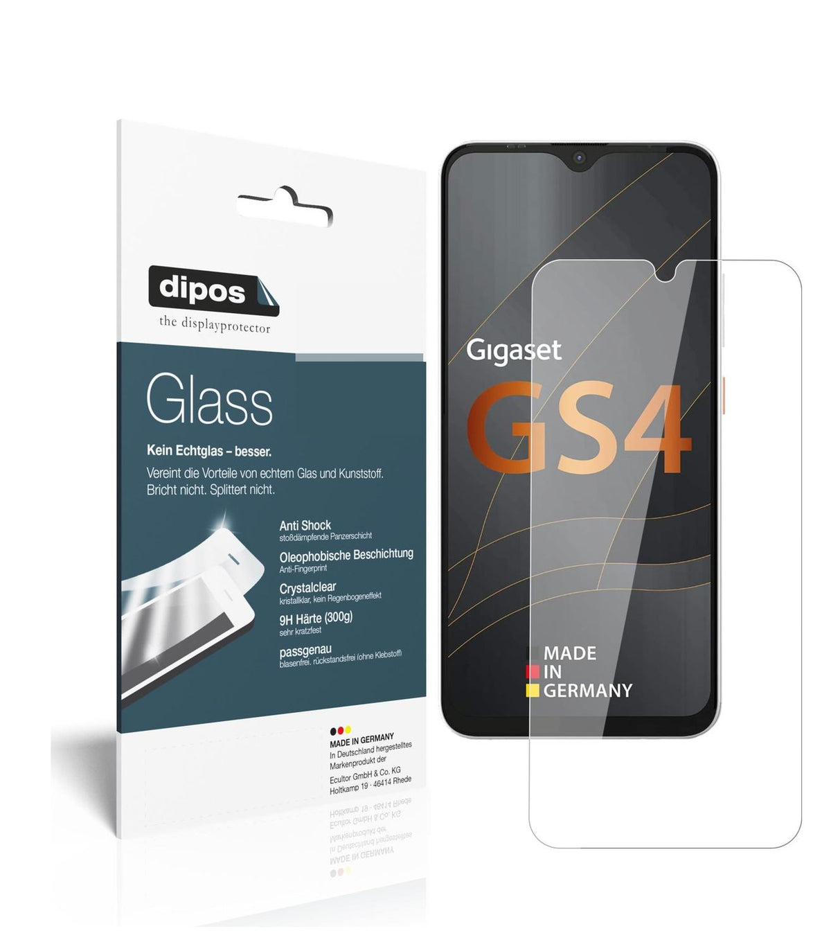 1x 9H Schutzfolie für Gigaset GS4 Panzerfolie
