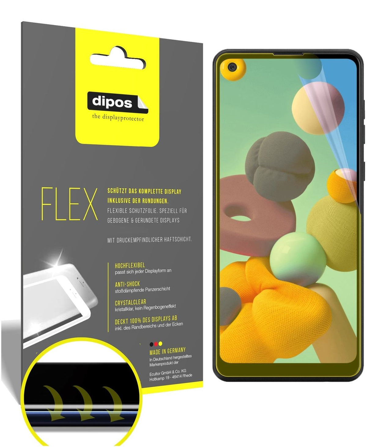 2x 3D Full Cover Schutzfolie für Samsung Galaxy A21
